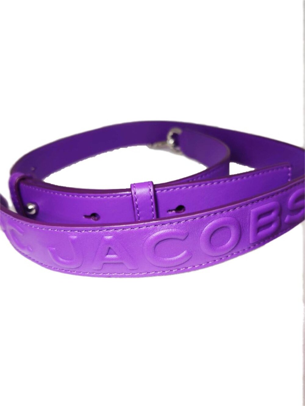 Marc Jacobs Purple Embossed Monogram Leather Shoulder Bag Strap